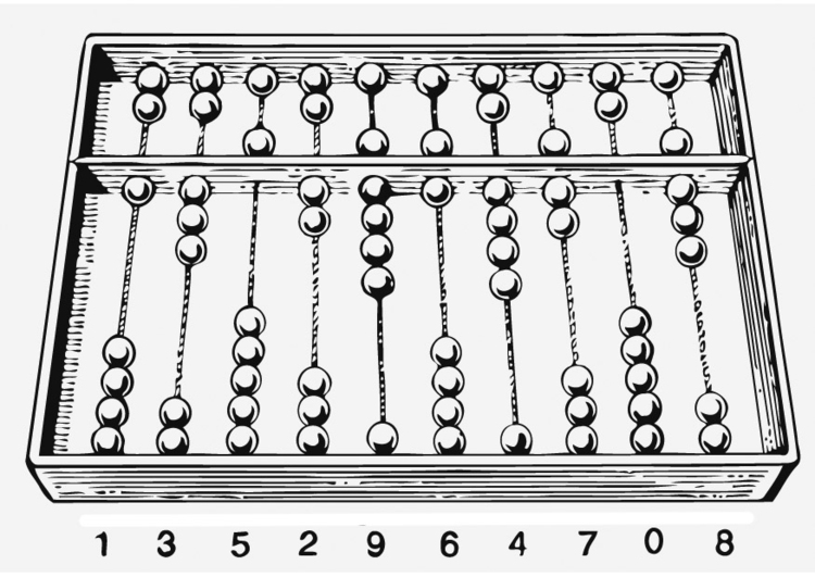 Kleurplaat abacus - telraam