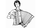 Kleurplaat accordeon