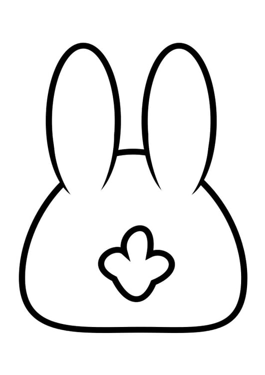 Kleurplaat achterkant konijn
