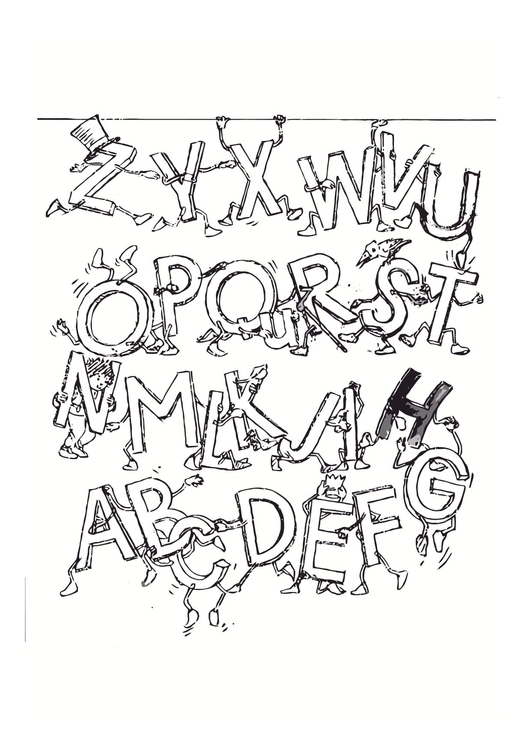 Kleurplaat alfabet