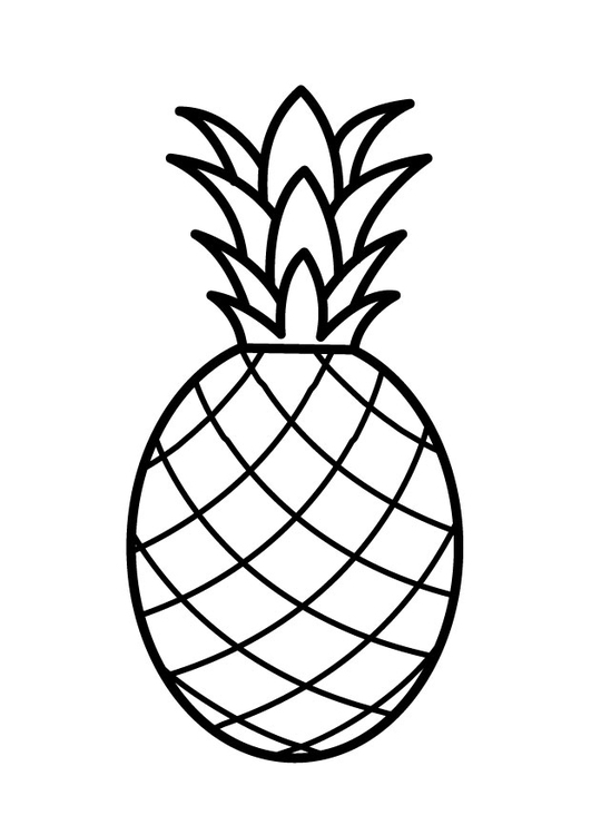 Kleurplaat ananas