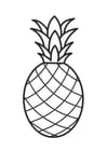 Kleurplaat ananas