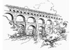 Kleurplaat aquaduct
