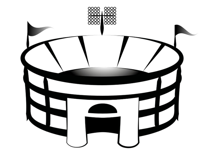 Kleurplaat arena