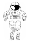 Kleurplaat astronautenpak 