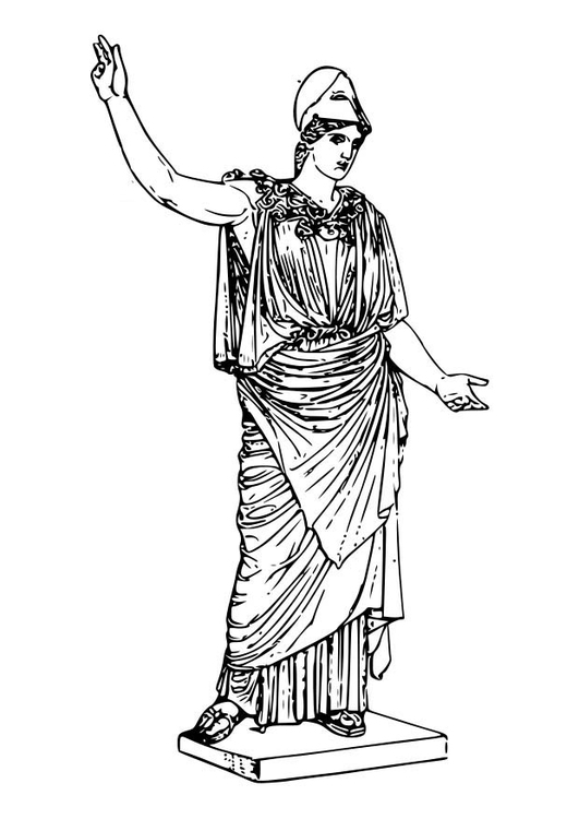 Kleurplaat Athena