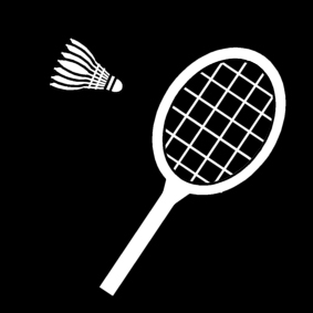 Kleurplaat badminton