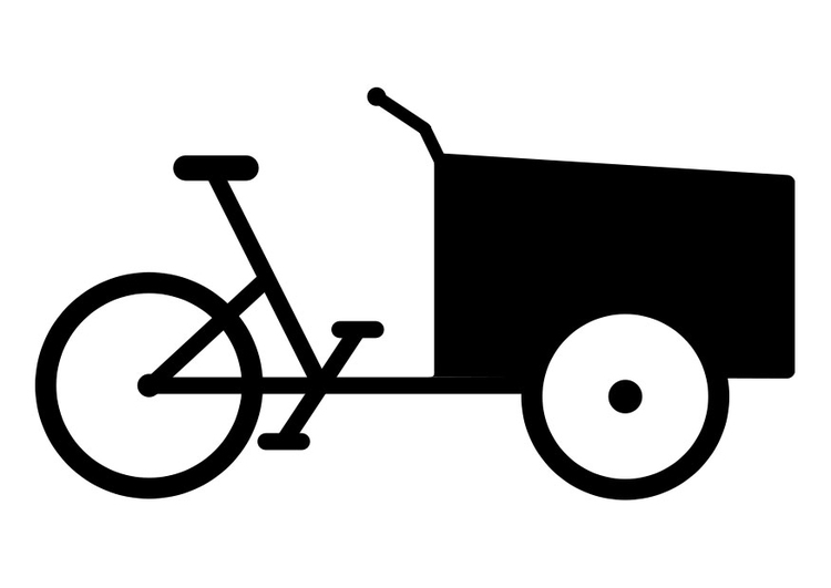 Kleurplaat bakfiets