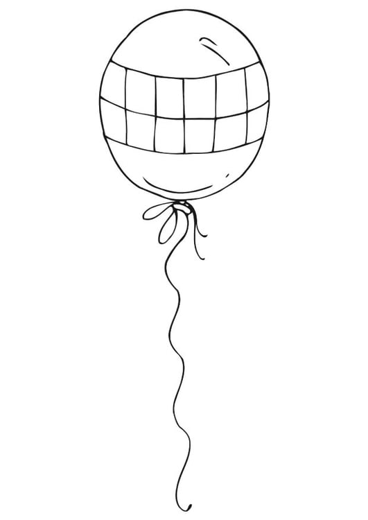 Kleurplaat ballon