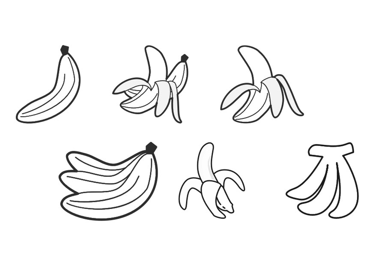 Kleurplaat banaen 
