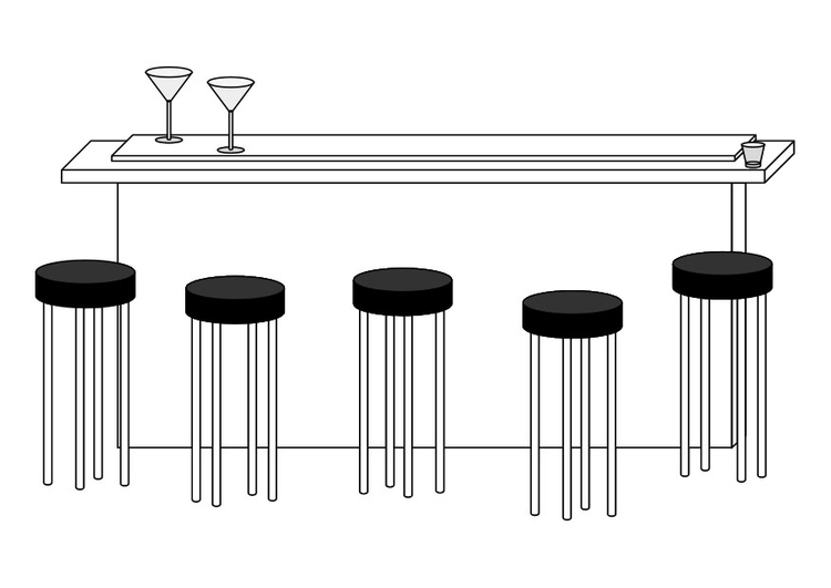 Kleurplaat bar 