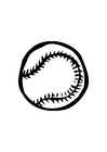 Kleurplaten baseball-bal