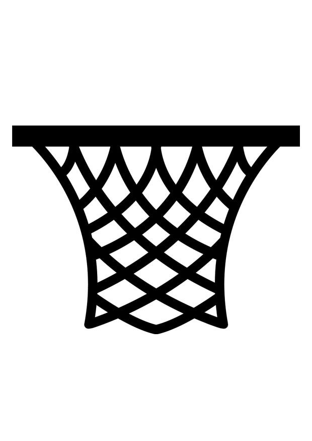 Kleurplaat basketnet