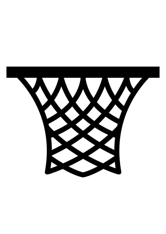 Kleurplaat basketnet