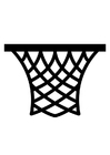 Kleurplaten basketnet