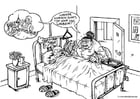 Kleurplaat bed