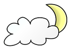 Afbeelding bewolkte nacht