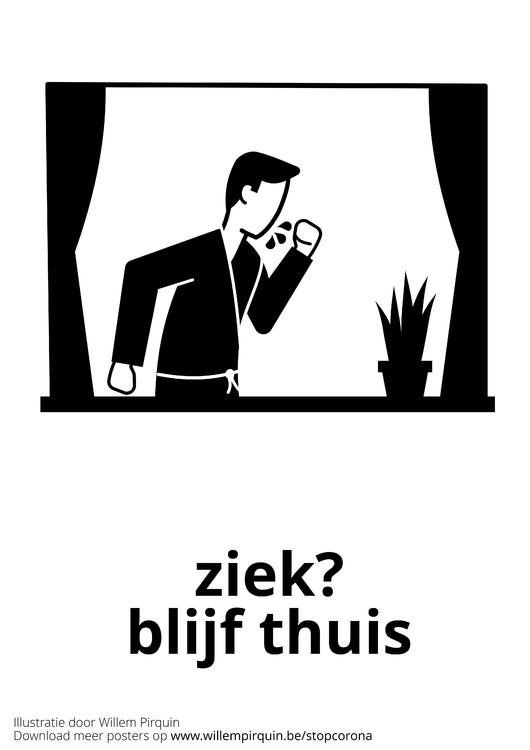 blijf thuis als je ziek bent