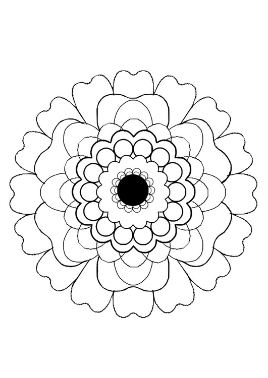 Kleurplaat bloem