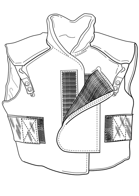 Kleurplaat bodywarmer