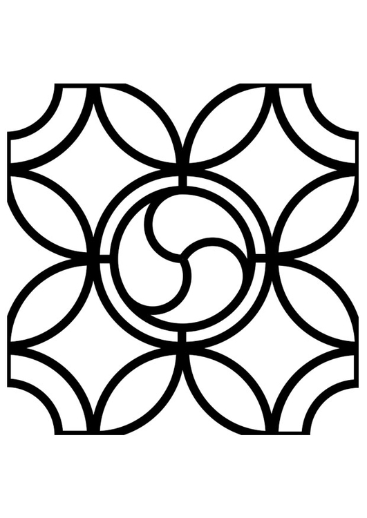 Kleurplaat brandglas