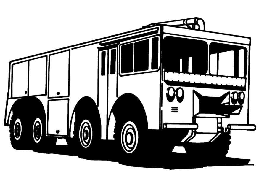 Kleurplaat brandweerwagen