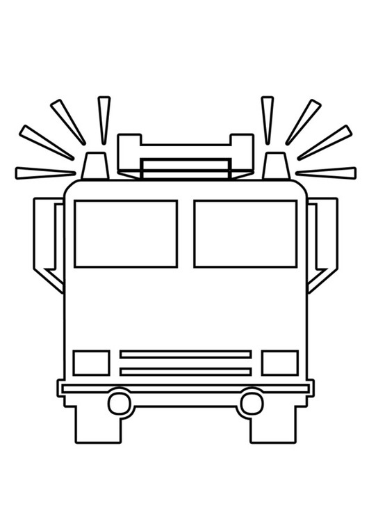 Kleurplaat brandweerwagen