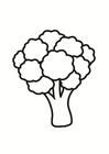 Kleurplaat brocoli