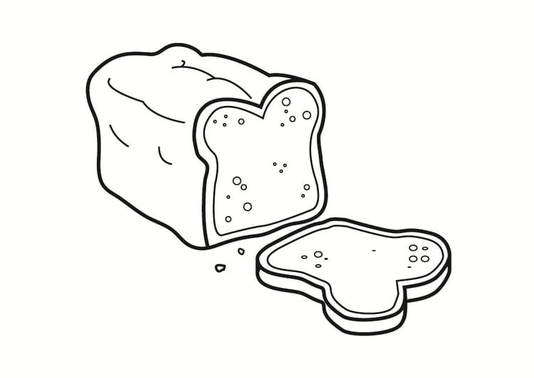 Kleurplaat brood