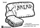 Kleurplaat brood