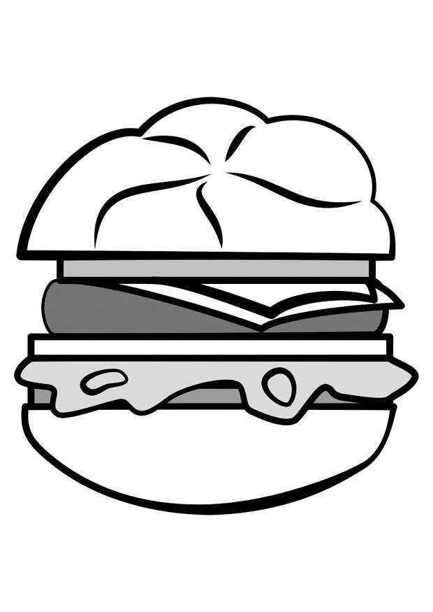 Kleurplaat burger