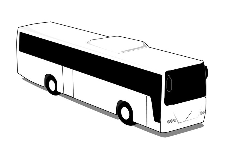 Kleurplaat bus