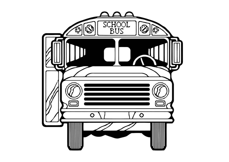Kleurplaat bus