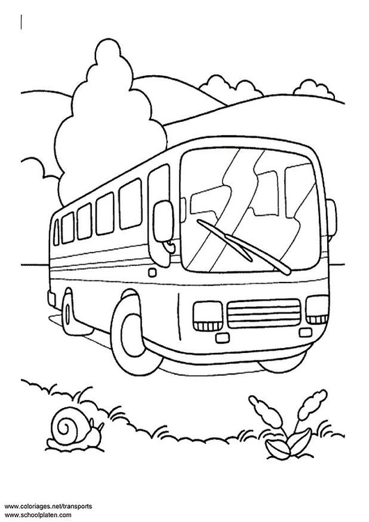 Kleurplaat bus