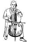 Kleurplaat cello