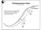Kleurplaat champosaurus