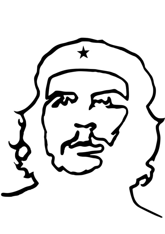 Kleurplaat Che Guevara