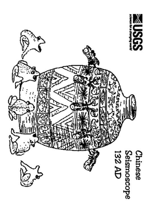 Chinese seismoscoop 132 AD