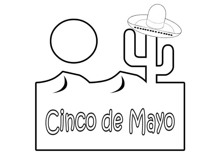 Kleurplaat Cinco de mayo 