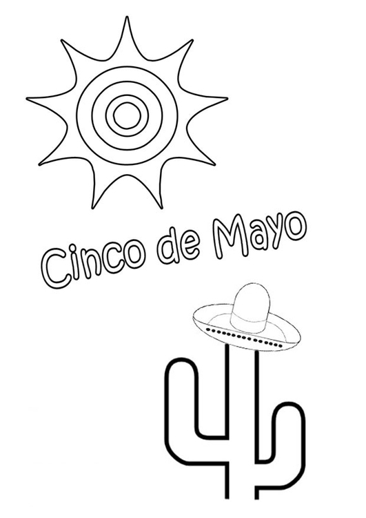 Kleurplaat Cinco de Mayo 