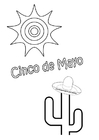 Kleurplaat Cinco de Mayo 