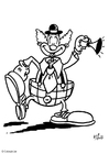 kleurplaat clown