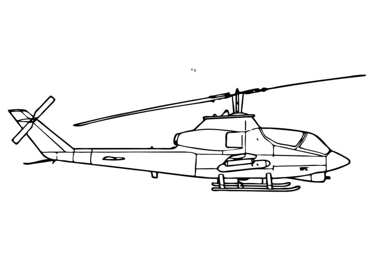 Kleurplaat cobra helicopter