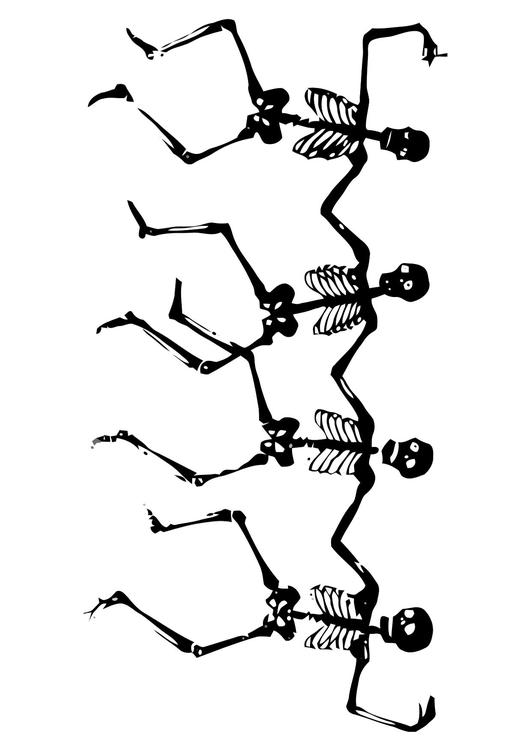 dansende skeletten