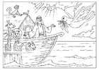 Kleurplaat de ark van noah