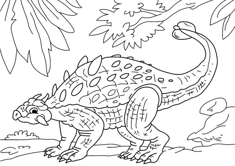 Kleurplaat Dinosaurus Ankylosaurus Afb 27630 Images
