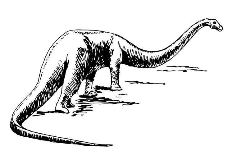 Kleurplaat dinosaurus