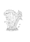 Kleurplaat doolhof - harp