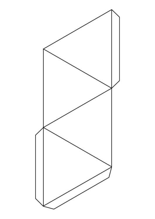 Kleurplaat driehoek - piramide