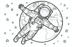 een astronaut in de ruimte
